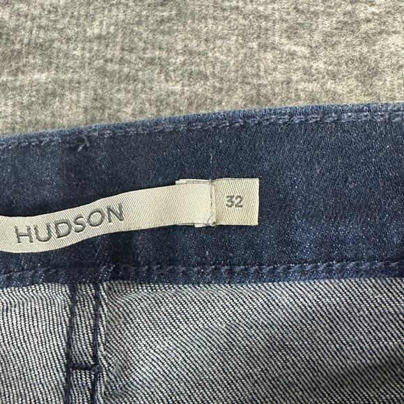 Hudson Jeans Womens 32 Barbara Bootcut Dark Blue with Gold Dust Festival Stretch - Picture 4 of 7